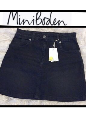 NWT Mini Boden 5-Pocket Denim Skirt